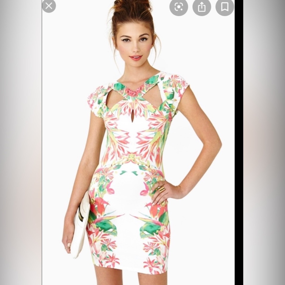 Lovers + Friends white floral print dress mini tropical revolve zara asos H&M M